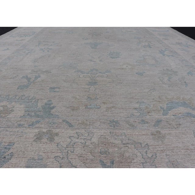 Keivan Woven Arts Modern Oushak With Light Silver-Gray 9' X 12' For Sale - Image 4 of 12