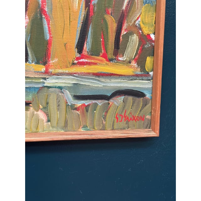 Unknown, Behind the Trees, 1950s, Oil on Canvas, Framed For Sale - Image 12 of 18