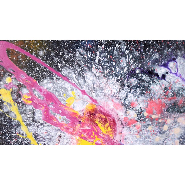 Black "Cosmic" Abstract Galactic Composition by Charles David Francis For Sale - Image 8 of 10