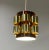 Small Danish pendant designed by Werner Schou for Coronell Elektro, Denmark around 1970. This lamp gives a sculptural...