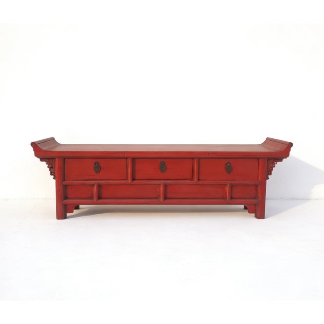19th Century Red Altar-Style Console Table For Sale - Image 4 of 6