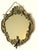 1950s - beautifull small wall mirror - made of brass, mirror glass and wood - in good vintage condition with approx. 7.67"...