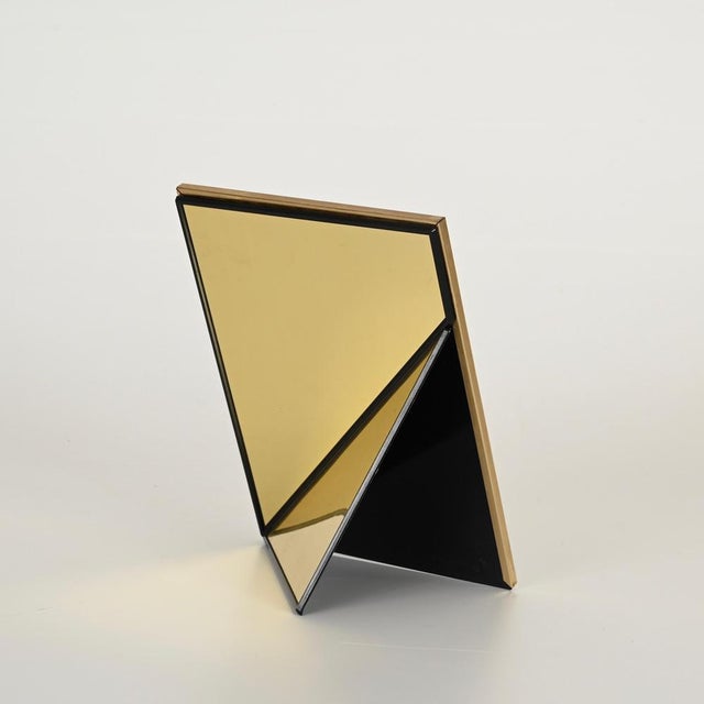 1970s Mid-Century Modern Italian 24k Gold Brass Photo Frame from Mascagni, 1970s For Sale - Image 5 of 13