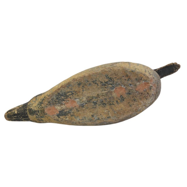 Antique Rustic Primitive Farmhouse Carved Duck Decoy For Sale - Image 4 of 6