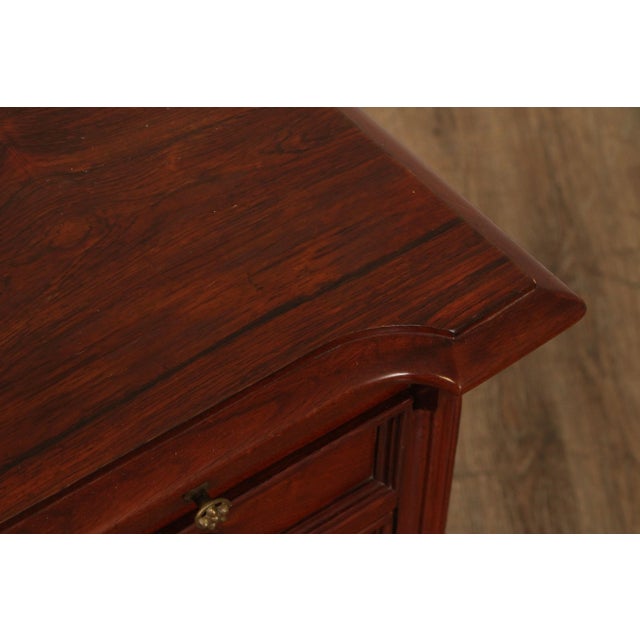Wood Antique English Mahogany & Rosewood Bachelor's Chest For Sale - Image 7 of 12