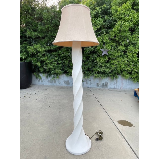 1980s 1980s Spiral Floor Lamp in the Style of Michael Taylor For Sale - Image 5 of 5