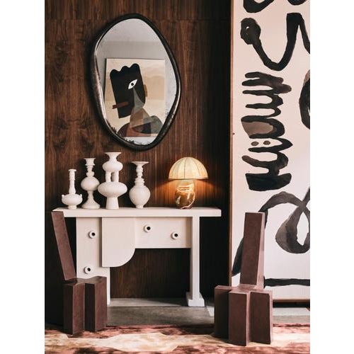 Contemporary Perfumer Large Wall Mirror with Hand-Molded Bronze Frame by Vogel Studio For Sale - Image 3 of 5