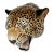Vintage Italian Glazed Terra Cotta Wall Hanging Leopard Head For Sale