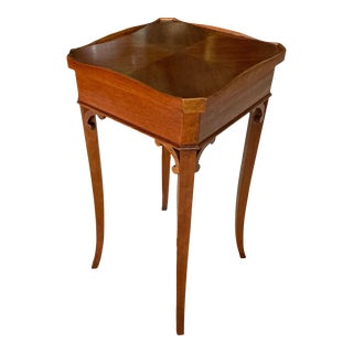 1960s Hekman Furniture Parquetry Side Table For Sale