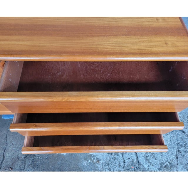 Brown Fine Teak Danish Modern Low Dresser by Kibaek of Denmark For Sale - Image 8 of 18
