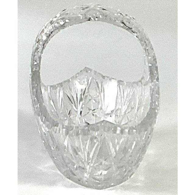 1980s Superior, Large, Cut Crystal Brides Basket-(The Best of Its Form) For Sale - Image 5 of 8