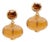Citrine Cabochon with Citrine Bead Earrings, A Pair For Sale
