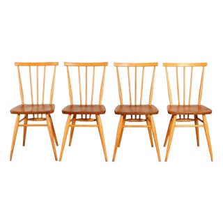 Model 391 Chairs in Elm and Beech from Ercol, 1960s, Set of 4 For Sale