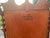 Mid Century Mahogany Chippendale/Georgian Style Vanity With Swinging Mirror and Round Upholstered Stool With Original Tags, 2 Pieces For Sale - Image 4 of 14