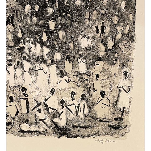 Mid-Century Modern 1961 Adolph Dehn Haitian Nights Lithograph For Sale - Image 3 of 5
