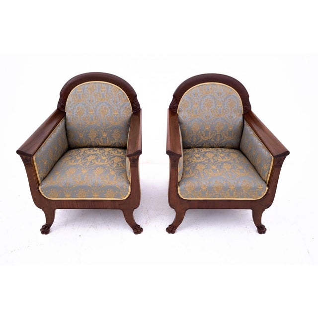 Biedermeier Armchairs, Northern Europe, 1880, Set of 2 For Sale - Image 3 of 15