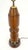 Brown Large Heavy Turned Solid Teak Base Table Lamp Mid Century Modern MINT For Sale - Image 8 of 10