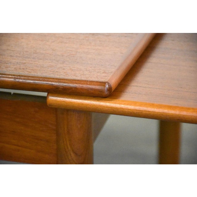 1960s 1960s Danish Modern Teak Draw Leaf Dining Table For Sale - Image 5 of 10