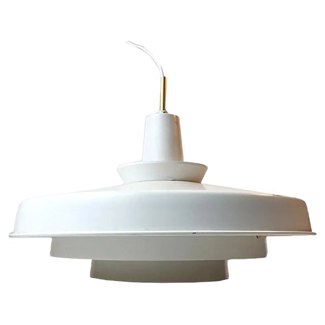 White Tiered Pendant Light from Louis Poulsen, 1970s For Sale
