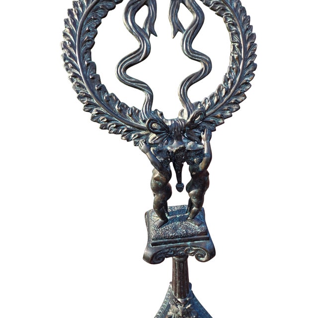 1990s Maitland Smith Bronze Neo Classical Sheet Music Stand Cherubs Statue Sculpture For Sale - Image 13 of 14