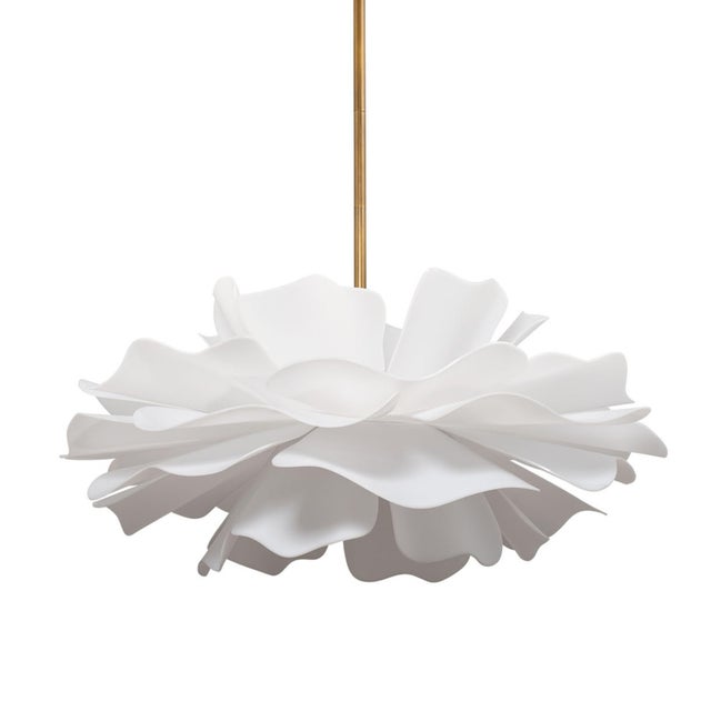 Jamie Young Zinnia Large Chandelier in White Acrylic For Sale - Image 11 of 11