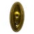 Vintage Brass Stamped Steel Oval Sconce Backplate With Five M Holes For Sale