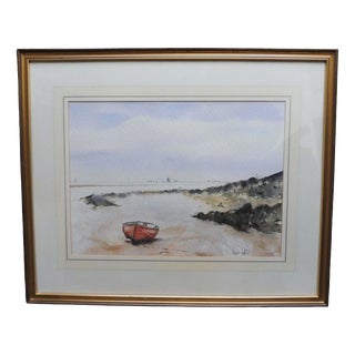 Roger Dellar Roi, East Coast Seascape, 1980, Watercolour on Paper, Framed For Sale