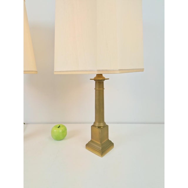 Neoclassical Empire Brass Table Lamp, France, 1960, Set of 2 For Sale - Image 16 of 17