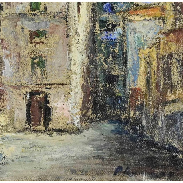 Oil on canvas realized by Pino Romanò (1934) in 1990s. Hand signed. Titled on rear. Excellent condition. This piece is...