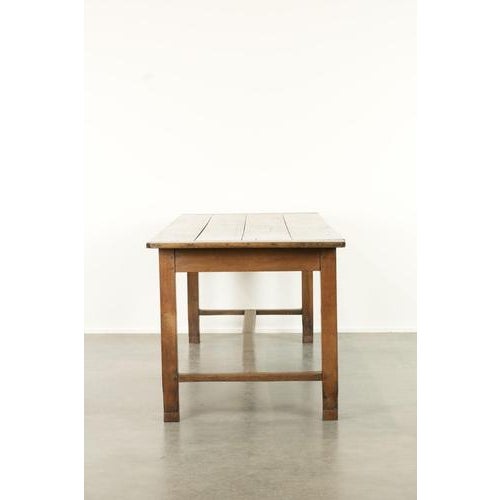 Large Antique French Farmhouse Dining Table in Oak, Early 1800s For Sale - Image 4 of 15