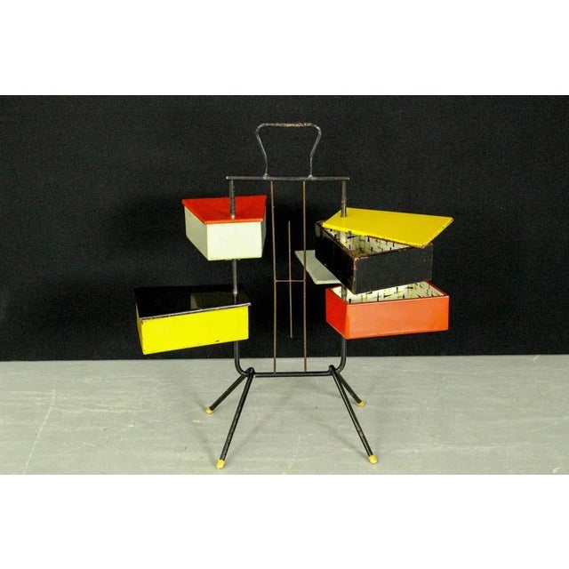 Black Dutch Sewing Box by Joost Teders for Metalux, 1950s For Sale - Image 8 of 10