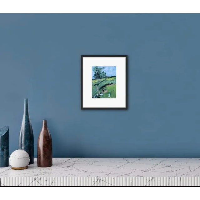 Contemporary Mt. Diablo View, Contemporary Modern Abstract Oil Painting For Sale - Image 3 of 6