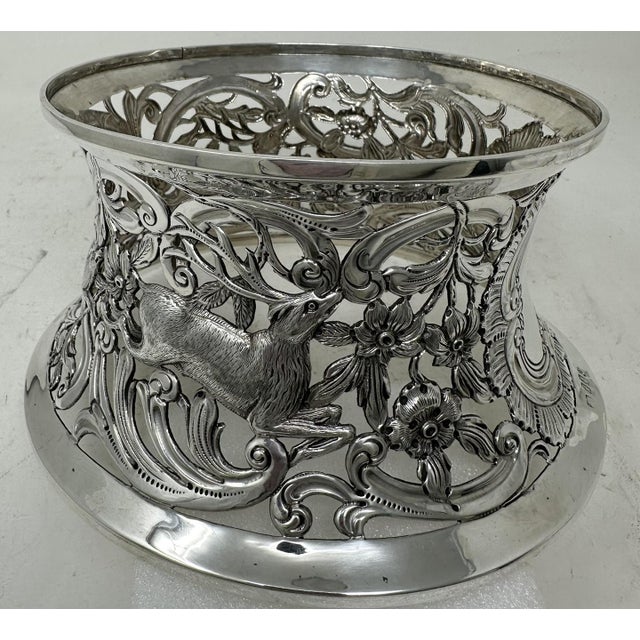 Early 20th Century Irish Sterling Silver Dish Ring Matthew J Staunton Dublin Ireland 1932 16.9ozs For Sale - Image 5 of 8