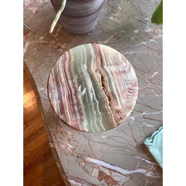 American Onyx Marble Decorative Vase For Sale - Image 3 of 3