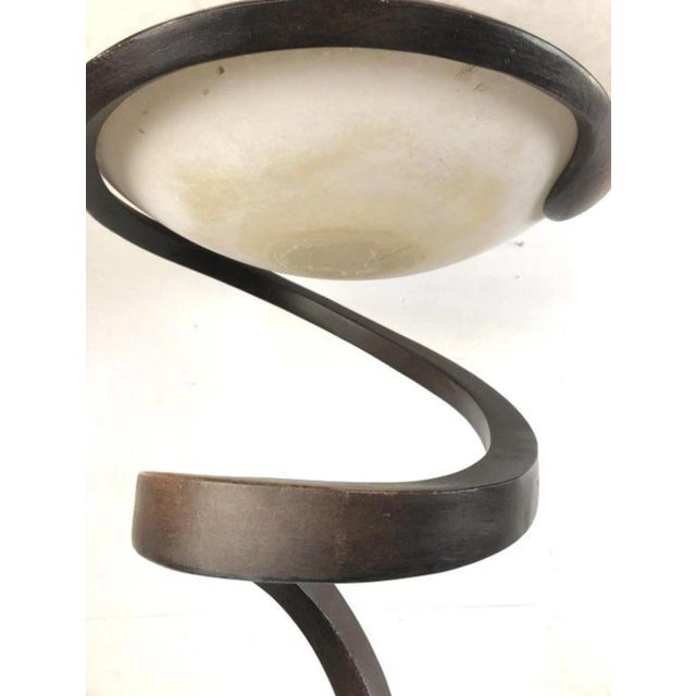 Enzo Ciampalini “Alfea” Floor Lamp In Cast Copper With Murano Glass Shade For Sale - Image 4 of 5