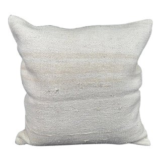 Turkish Hemp Pillow Cushion Natural Beige Pillow Cushion Cover 24"x24" For Sale