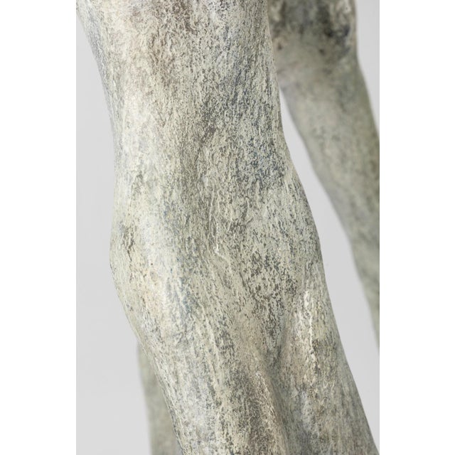 Modernist Abstract Dancing Figures 35.5” Carved Stone Sculpture 20th Century For Sale In Detroit - Image 6 of 6