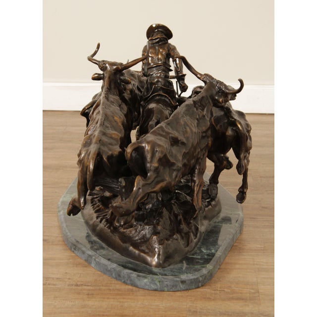 Frederic Remington 'Stampede' Monumental Bronze Sculpture Chairish