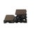Asian Small Miniature Two Tier Brown Carved Rock Base Look Wood Stand For Sale - Image 3 of 7