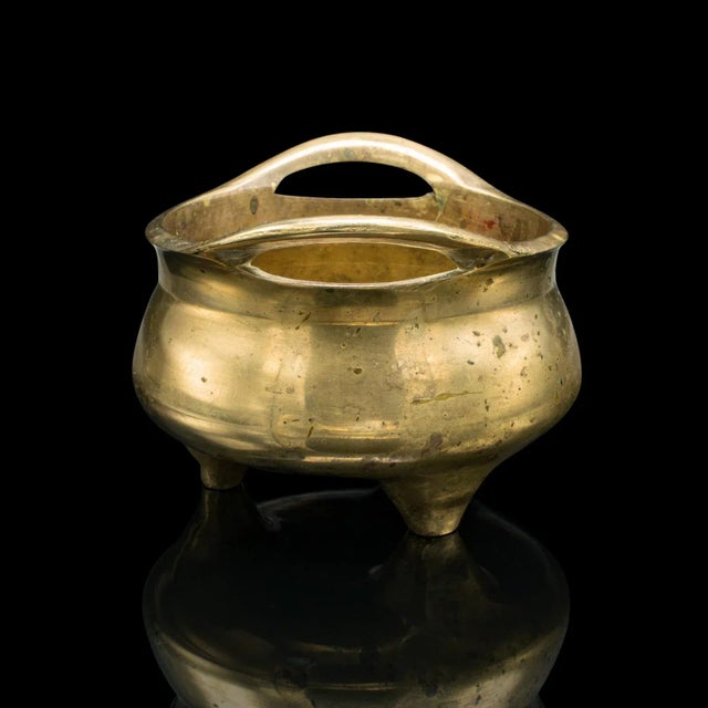 1900's Victorian Antique Incense Burner Oriental Brass Censer For Sale - Image 4 of 9