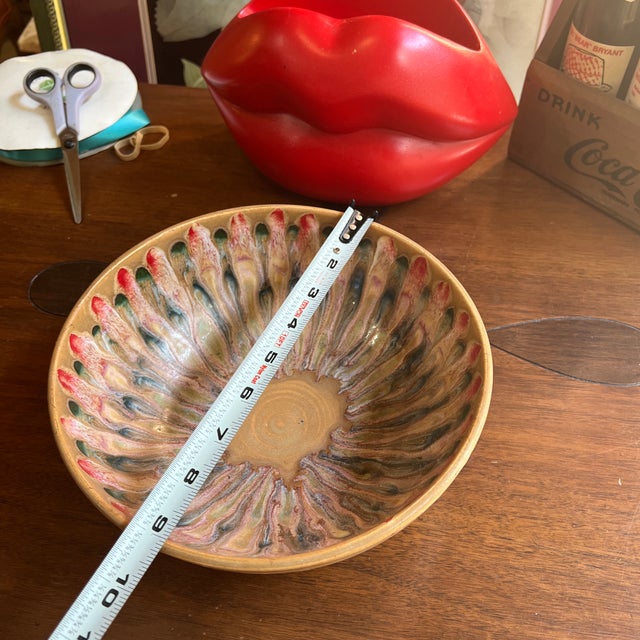 1970s Peacock Ceramic Mid Century Bowl For Sale In Atlanta - Image 6 of 9