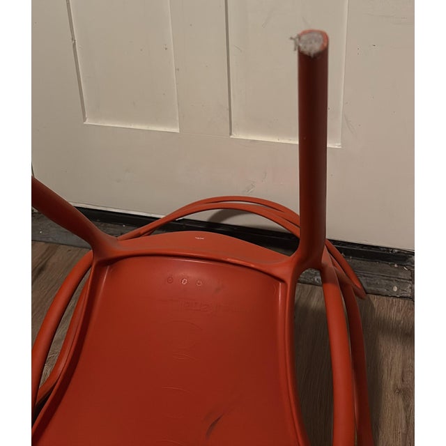 2010s Kartell Masters Arm Chair by Philippe Starck and Eugeni Quitllet- Orange For Sale - Image 5 of 11