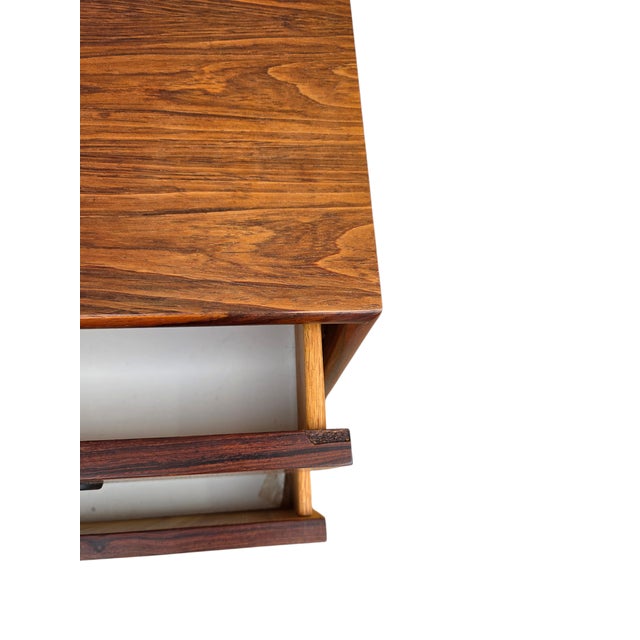 Vintage Danish Modern Rosewood Nightstand End Side Table Chest For Sale - Image 9 of 11