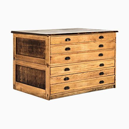 Large Plan Chest in Pine For Sale - Image 16 of 16