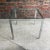 Milo Baughman style glass and chrome side table