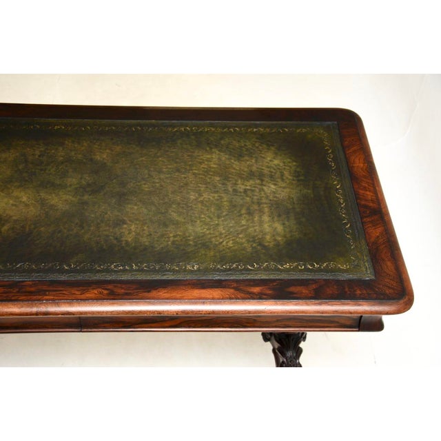 Brown William IV Writing Table, 1830s For Sale - Image 8 of 13