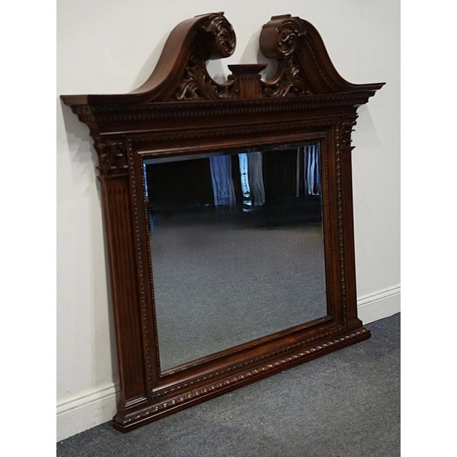 Universal Furniture Universal Furniture Mahogany Biedermeier Traditional Victorian Style 57" Dresser / Wall Mirror 60904m For Sale - Image 4 of 9