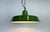 Industrial Green Enamel Factory Pendant Lamp, 1960s For Sale - Image 14 of 17