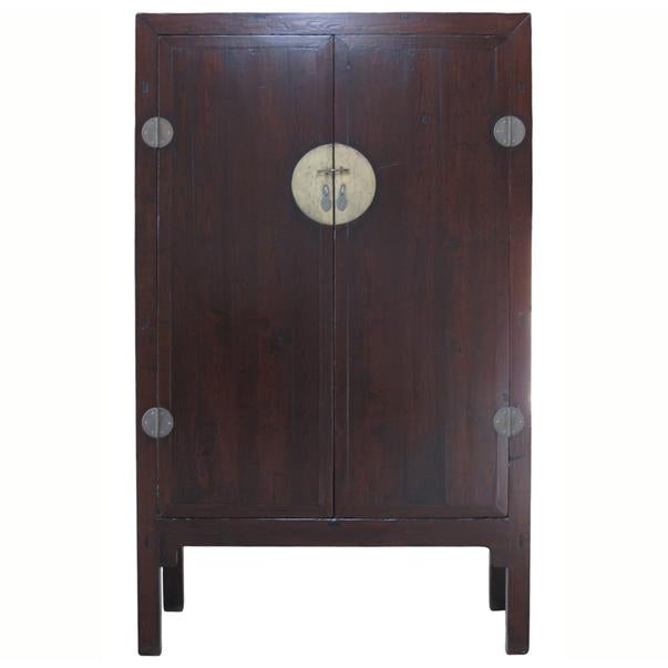 Large 87" Tall Antique Chinese Cabinet W 2 Shelves For Sale - Image 10 of 10