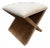Brownstone Reclaimed X Base Upholstered Stool For Sale